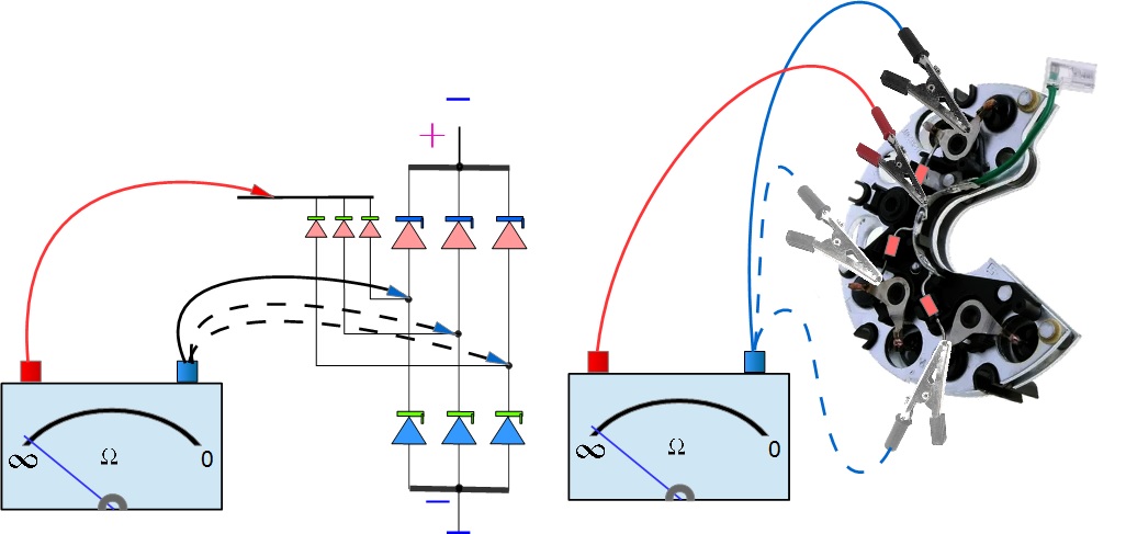 Проверка доп. диодов диодного моста